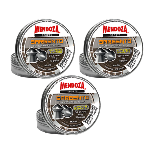 3 Pack Mendoza Diábolo MD-016 Caza Menor Microcalibrados