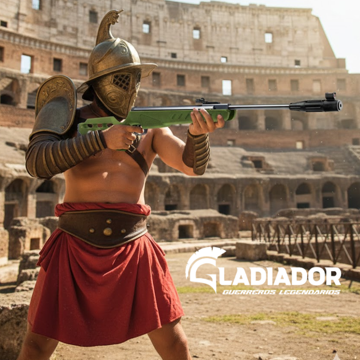 Rifle de aire Mendoza Gladiador 5.5 mm Resorte Verde combo