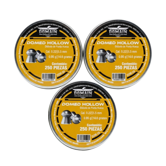3 Pack Domain Diábolo DOM-09 Punta Hueca Caceria Precision