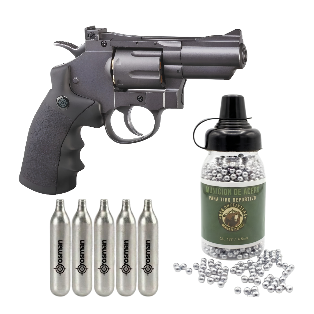 Pistola Balines Crosman SNR357 + 5pack CO2 Y BBS Oso 4.5mm