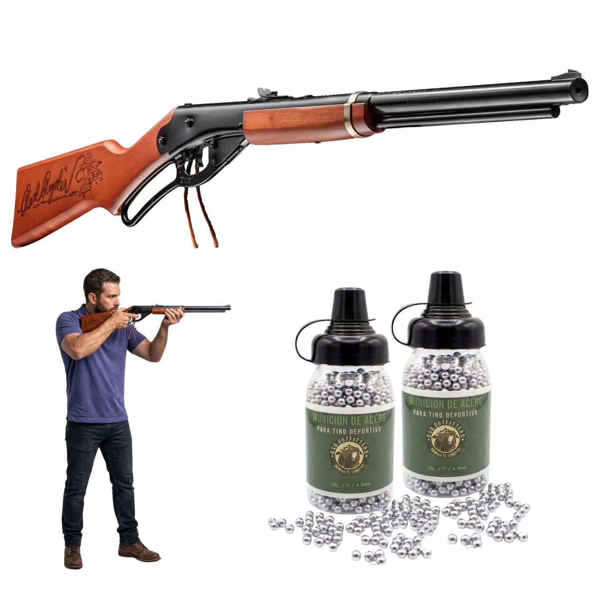 Rifle de Balines Red Ryder Adult 4.5mm + Balines