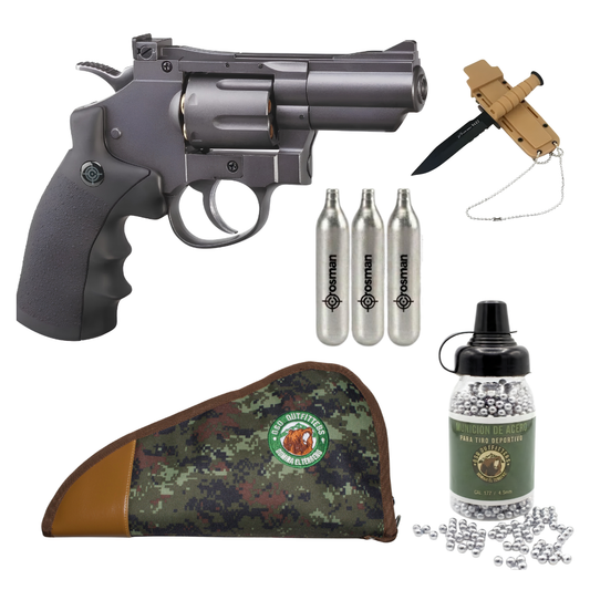 Pistola Balines Crosman SNR357 + Funda Camu CO2 y Navaja
