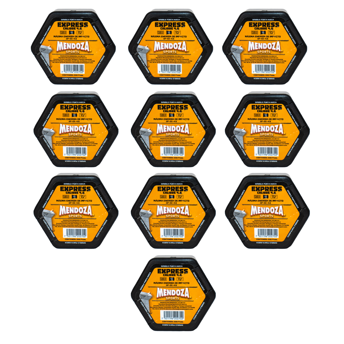 10pack Diábolo 2000 Express Calibre 4.5 200 Pieza Mendoza