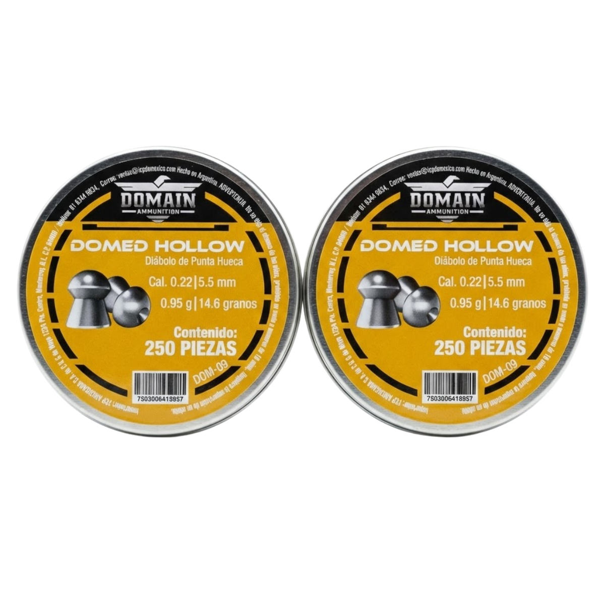 2 Pack Domain Diábolo DOM-09 Punta Hueca Caceria Precision