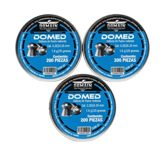 3 Pack Domain Diábolo DOM-07 Punta Redonda Caceria Precision