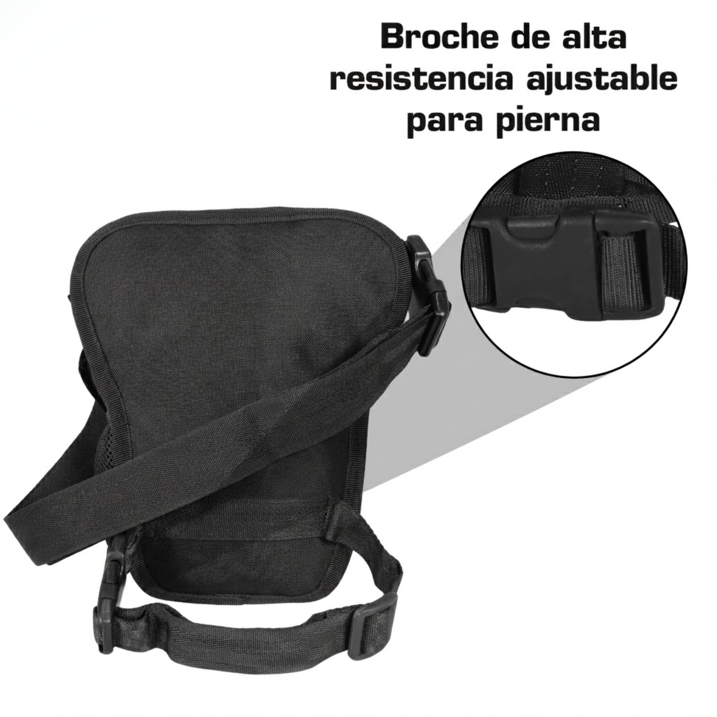 Piernera Kampak RT36 Táctica Negra Muslera Deportiva Moto