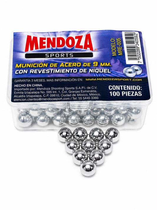 Municion De Acero 9 Mm 100 Piezas Para Resortera Mendoza
