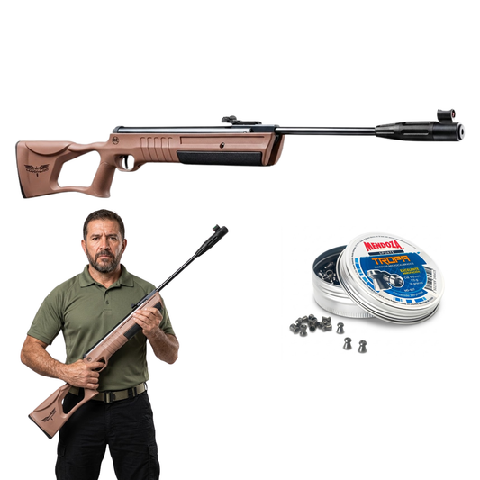 Rifle de aire Mendoza Legionario 5.5mm Resorte +Diabolos