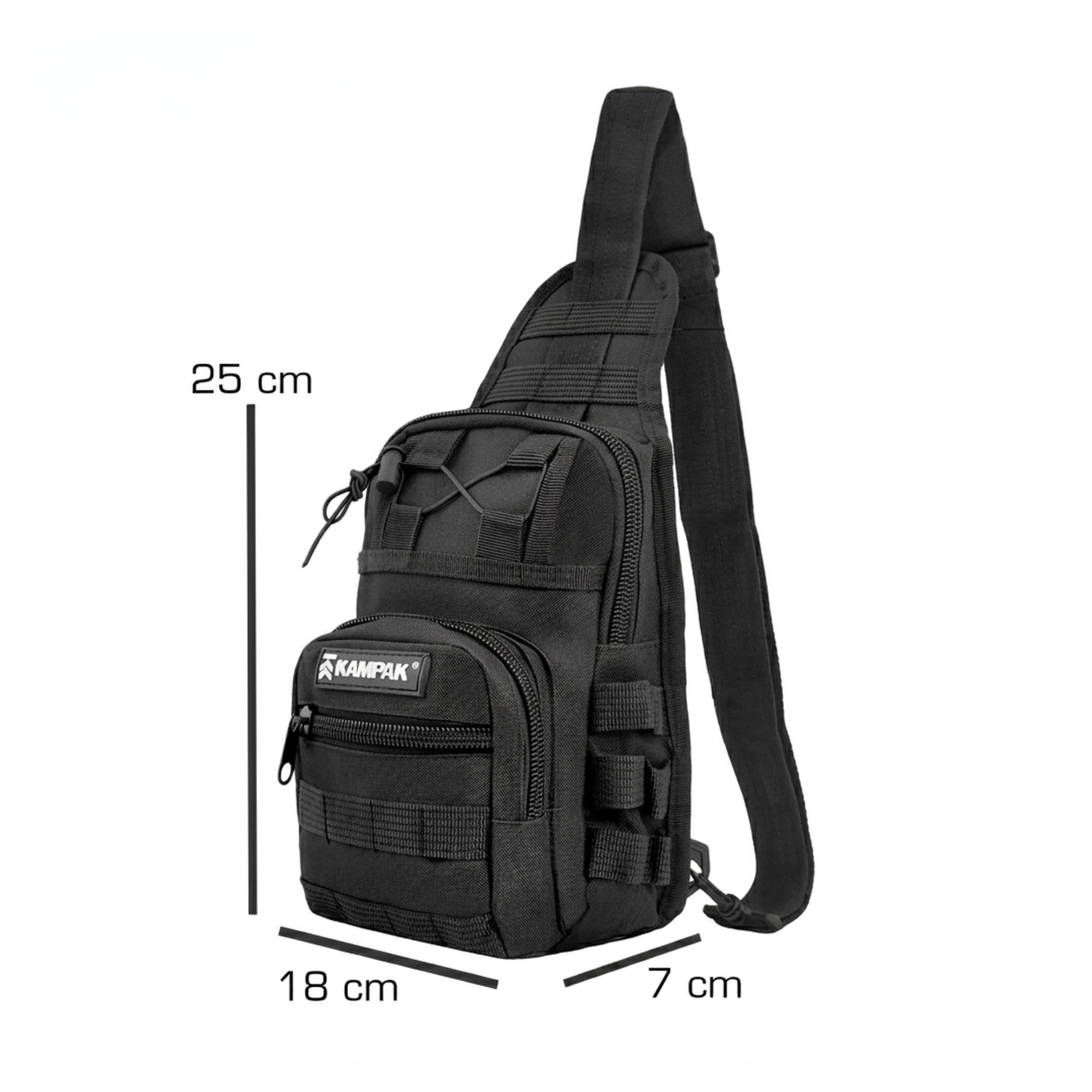 Pechera Kampak EP35 Táctica Negra Uso Deportivo Recreativo
