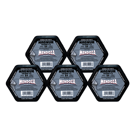 5pack Diábolo Magnum Calibre 4.5 Estuche 200 Piezas Mendoza