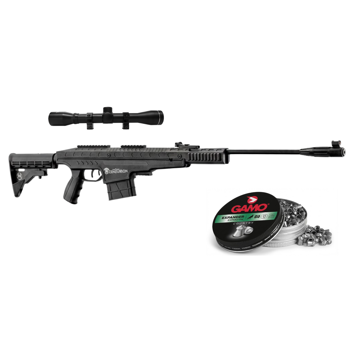 Rifle de aire Mendoza Centurión 5.5 mm Resorte en combo