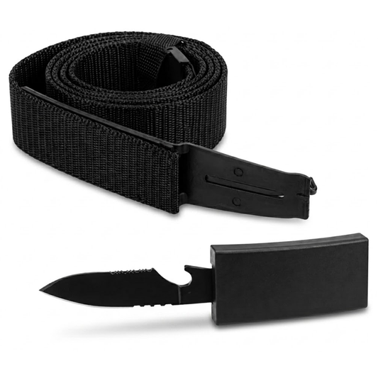 Cinturón Tactico Con Navaja Kampak Kw532 Hebilla Destapador