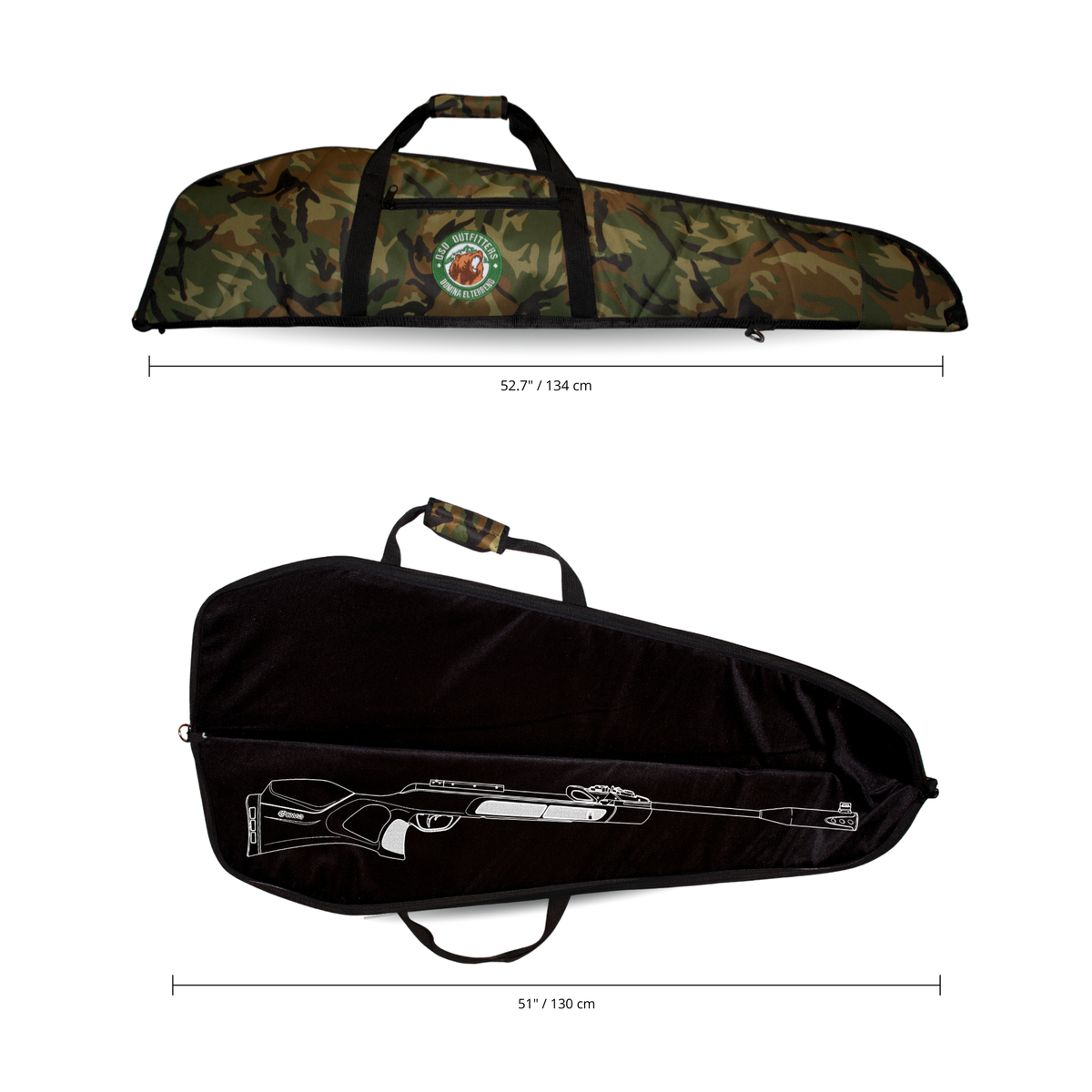 Funda Rifle Deportivo 134cm Oso Frm09134 Camuflada Tiro
