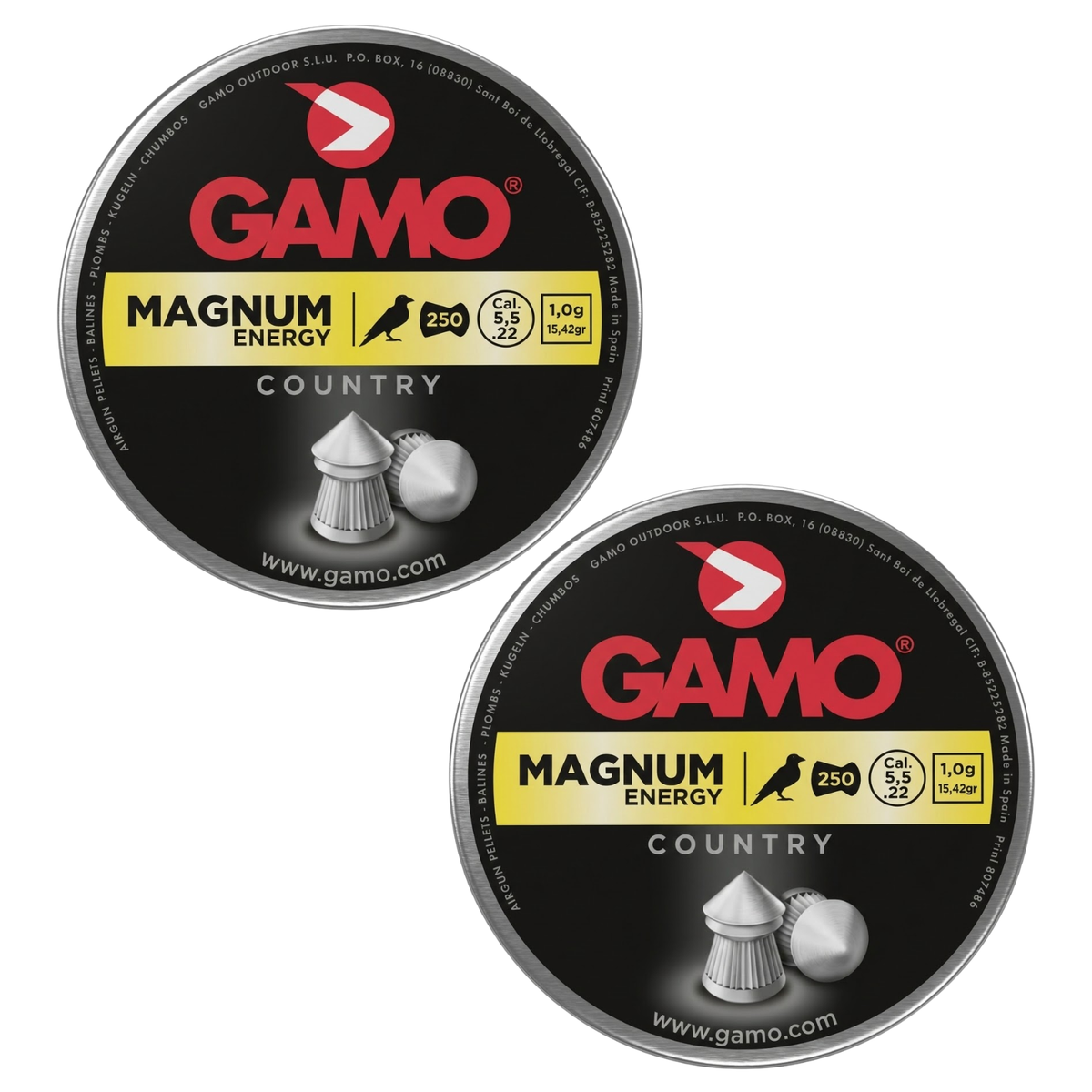 Diábolo Gamo Magnum Cal. 5.5 c/ 250 pzas 2 pack