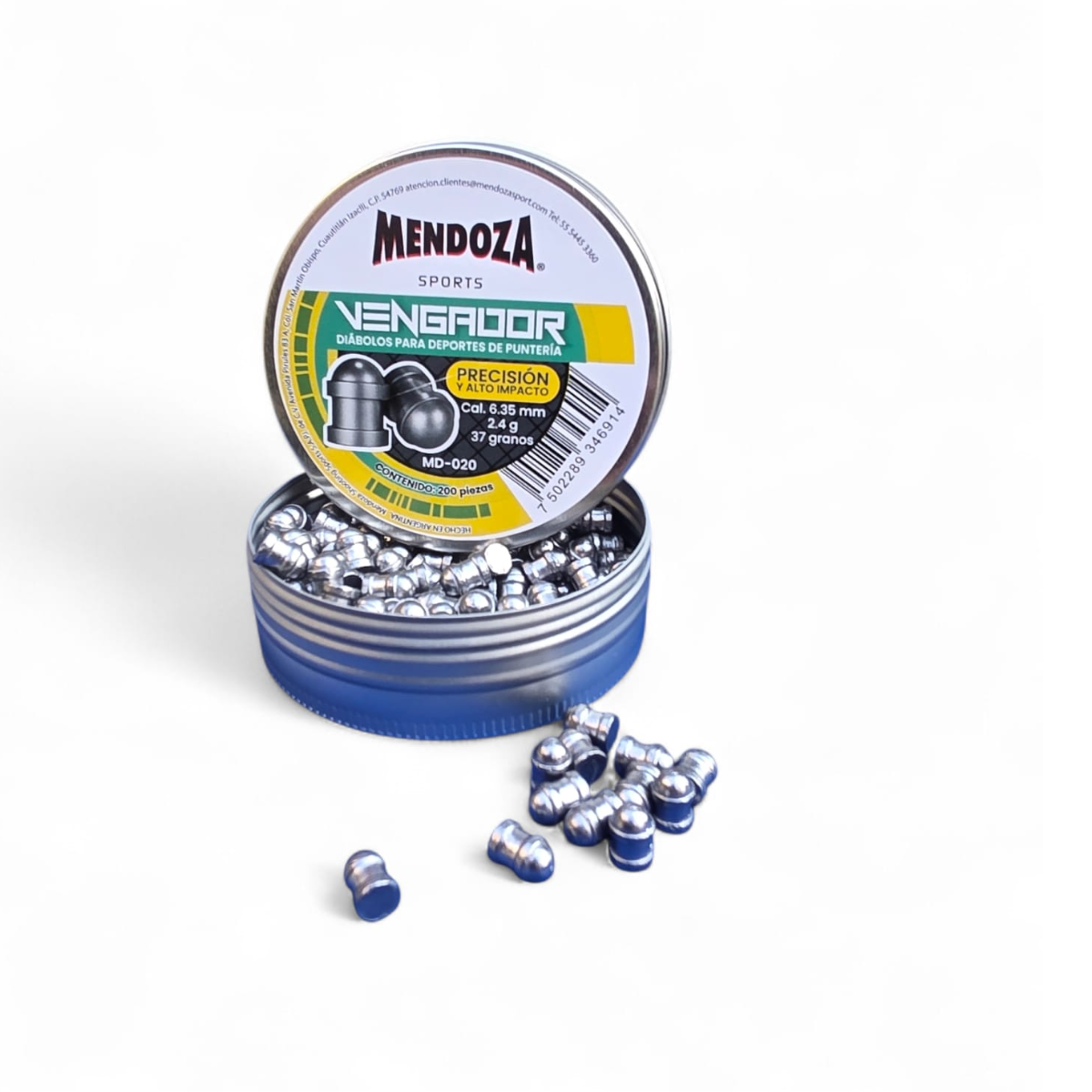 Diábolos Mendoza Vengador 6.35 mm MD-020 para PCP 200 pzas