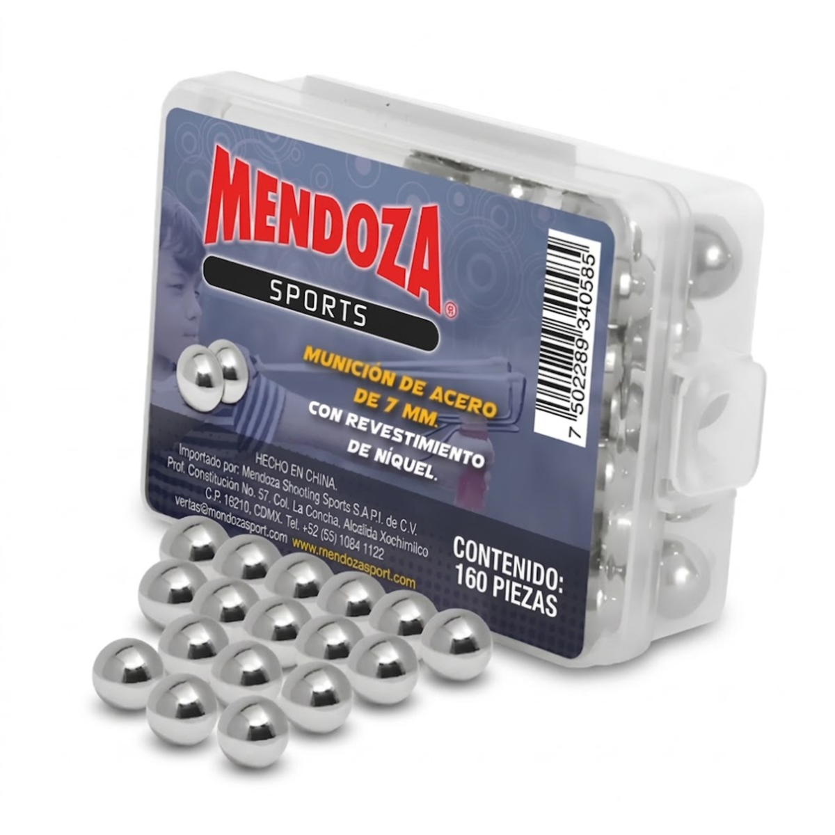 Munición Acero 7mm Mendoza MRE004 Resortera 2pack 400pz