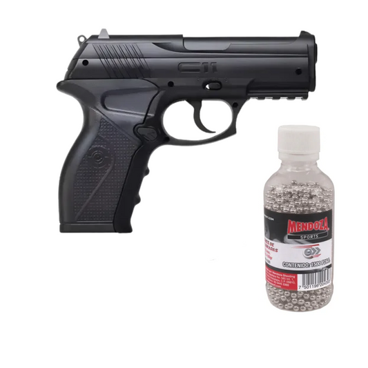 Kit Balines + Pistola Co2 C11 4.5mm 1500 Municiones Crosman