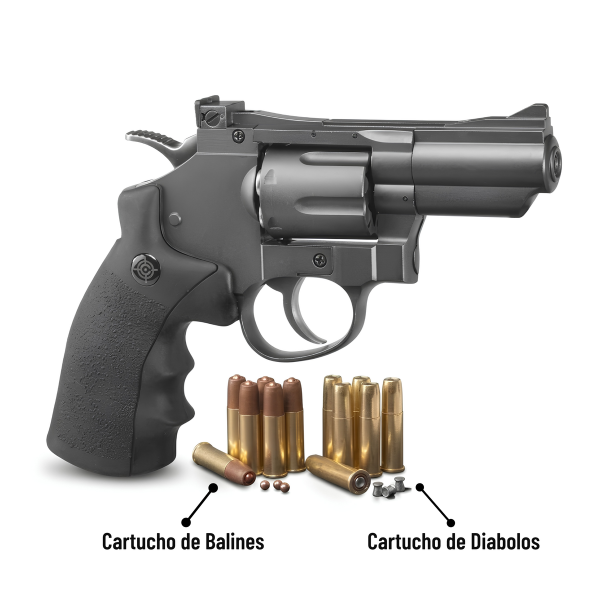 Kit 1500 Balines + 2 Co2 + Pistola De Co2 4.5 Crosman