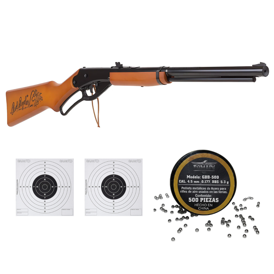 Rifle Daisy Red Ryder Adult Palanca 4.5 Mm Bbs 350fps Kit