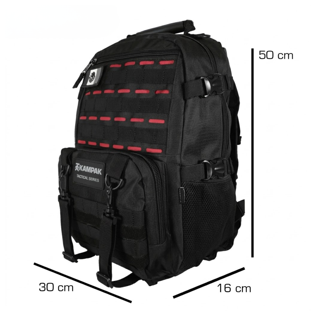 Mochila Kampak EP40 Táctica Negra Deportiva Gym 40 Litros