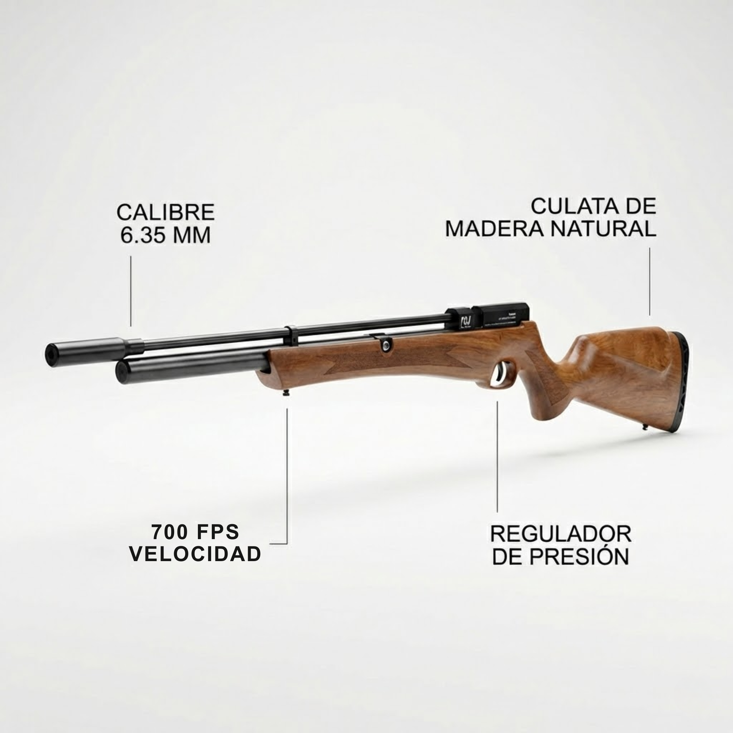 Rifle deportivo Nova Vista Razer 6.35mm PCP 700 fps 8 tiros