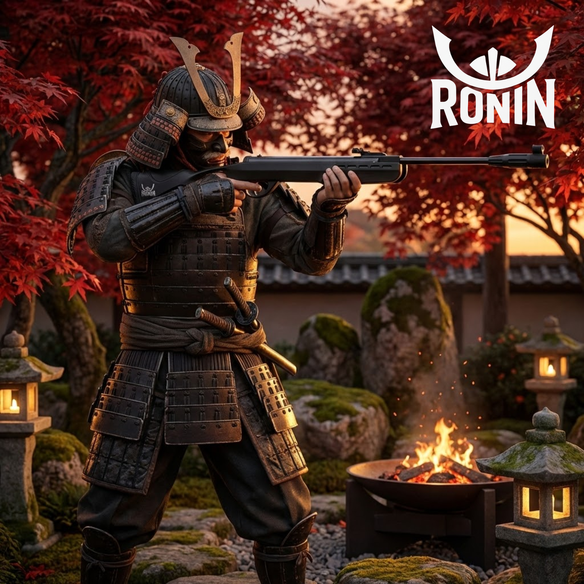 Rifle de aire Mendoza Ronin 5.5 mm Resorte 800 fps en combo