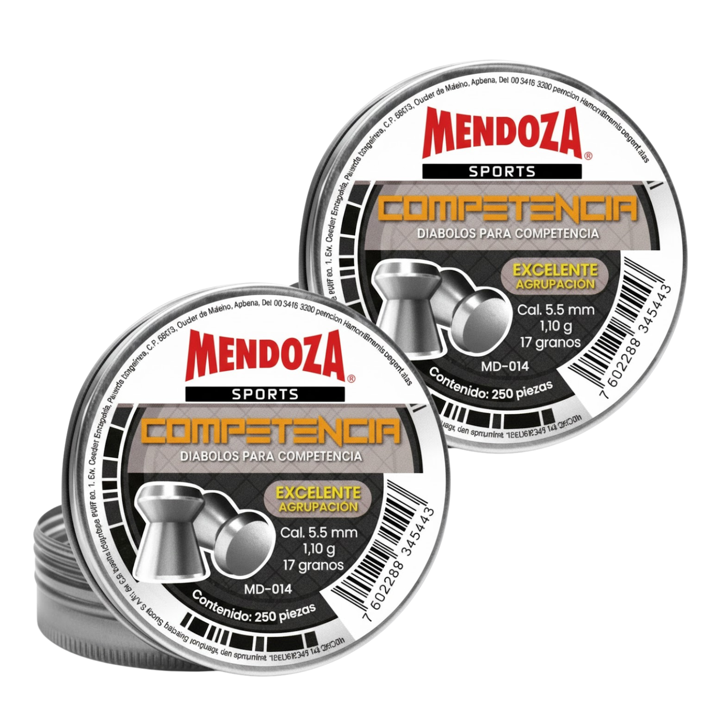 2 Pack Diábolos Mendoza  MD-014 Punta Plana Alta Agrupación