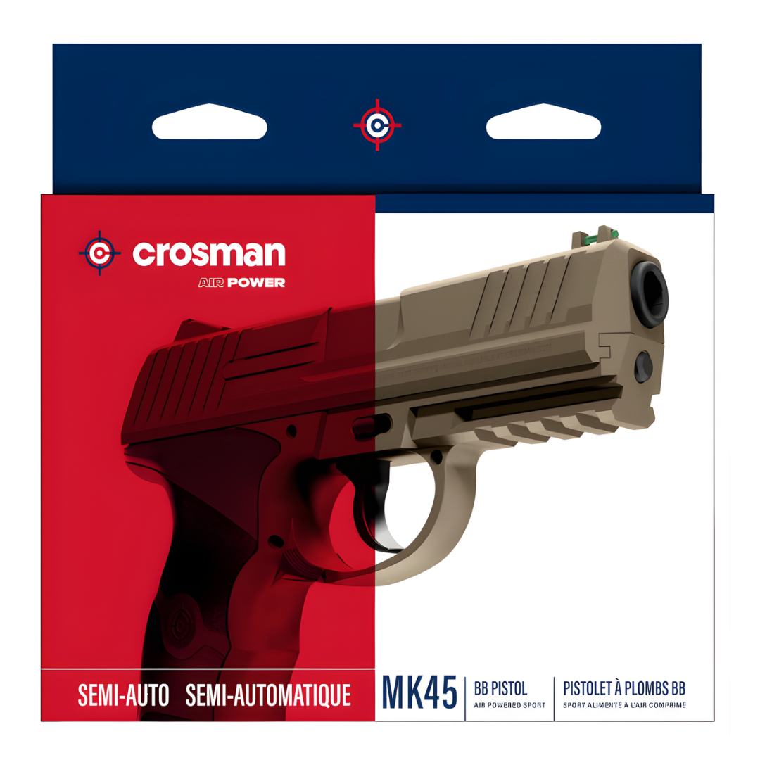 Pistola Co2 Crosman Mk45 Semi Automática 480fps 4.5mm En Kit