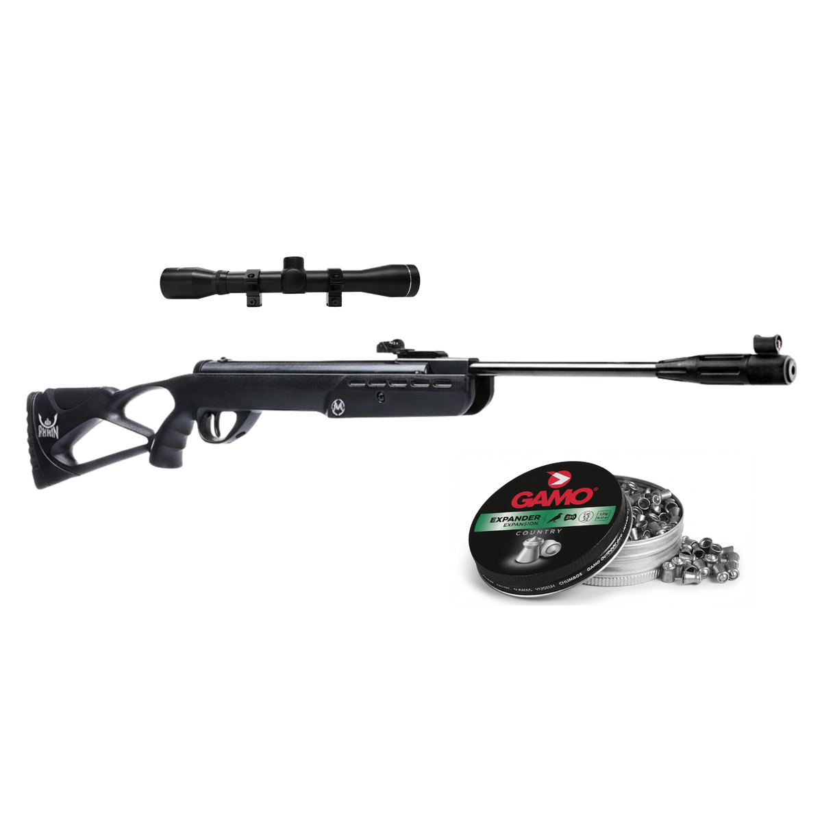 Rifle de aire Mendoza Ronin 5.5 mm Resorte 800 fps en combo