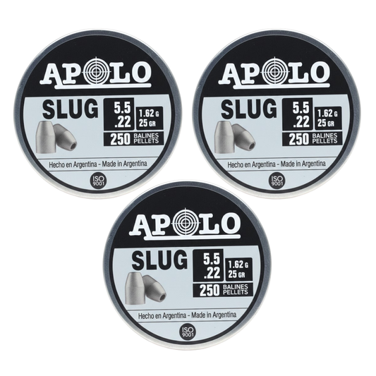 3 Pack Apolo Diábolo E-19301 Punta Slug 5.5 mm 25 gr p/PCP