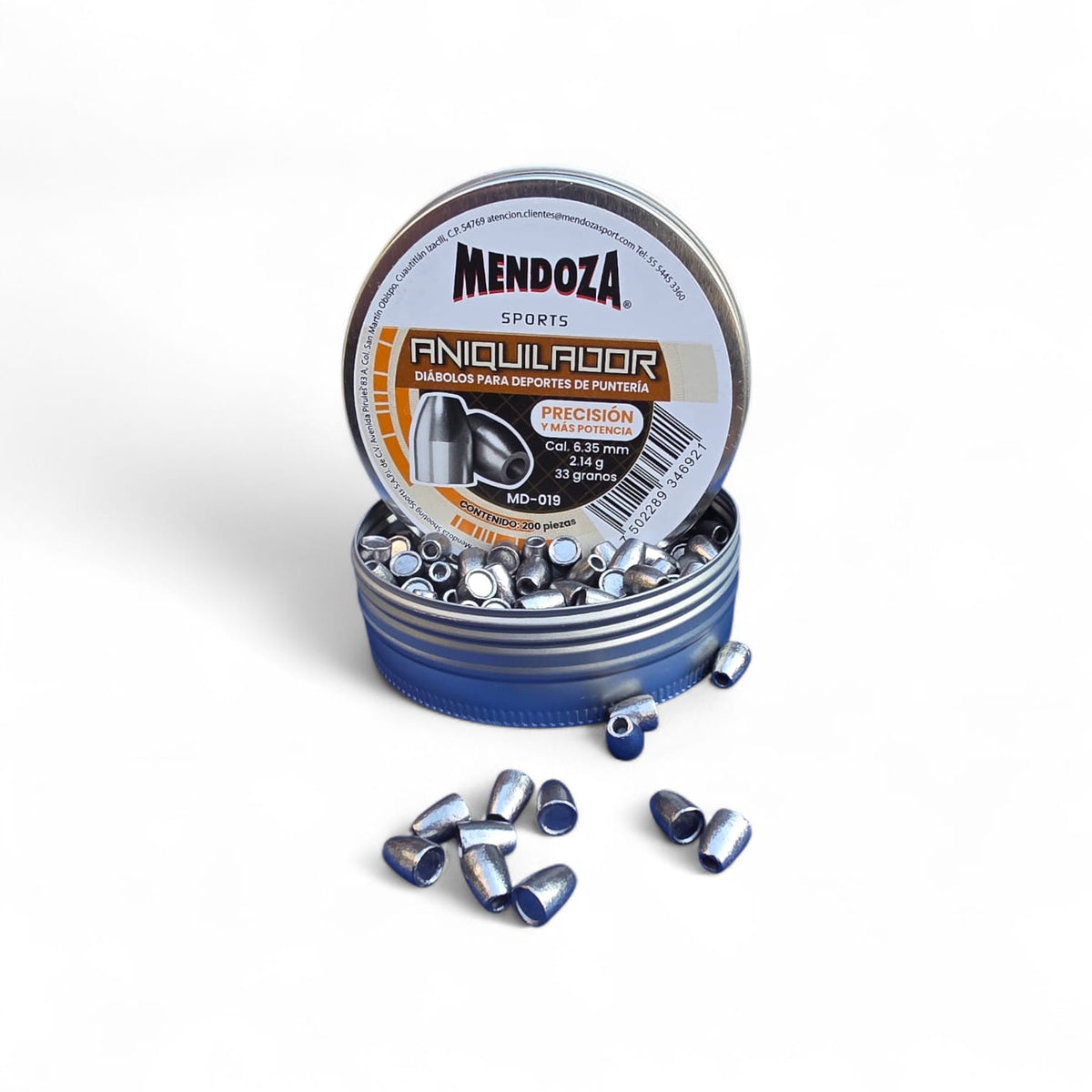 Diábolos Mendoza Aniquilador 6.35 mm MD-019 Slug 200pzas