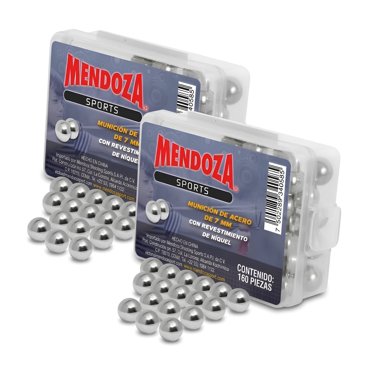 Munición Acero 7mm Mendoza MRE004 Resortera 2pack 400pz