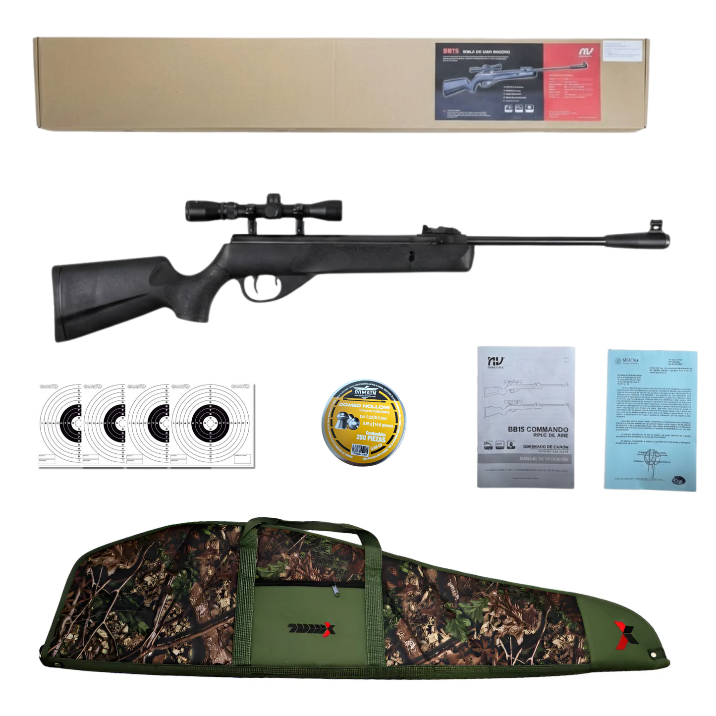 Rifle Deportivo Nova Vista Bb15 Nitropiston 5.5 Mm + Funda