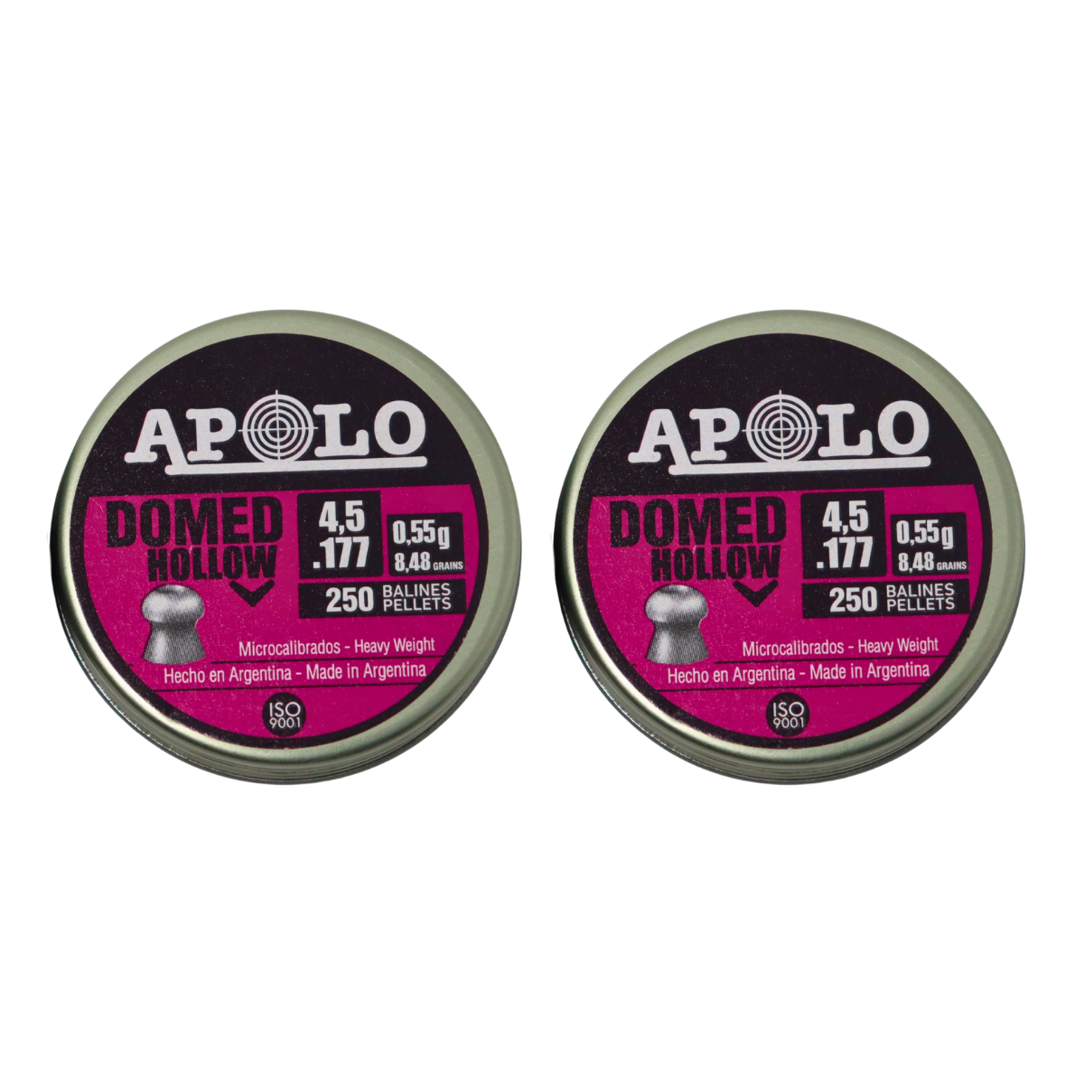 2 Pack Apolo Diábolo E-19202 Hollow 4.5 mm Microcalibrados