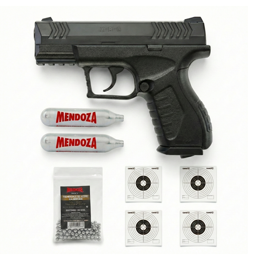 Pistola de CO2 Calibre 4.5 mm Umarex XBG c/ Balines y Dianas