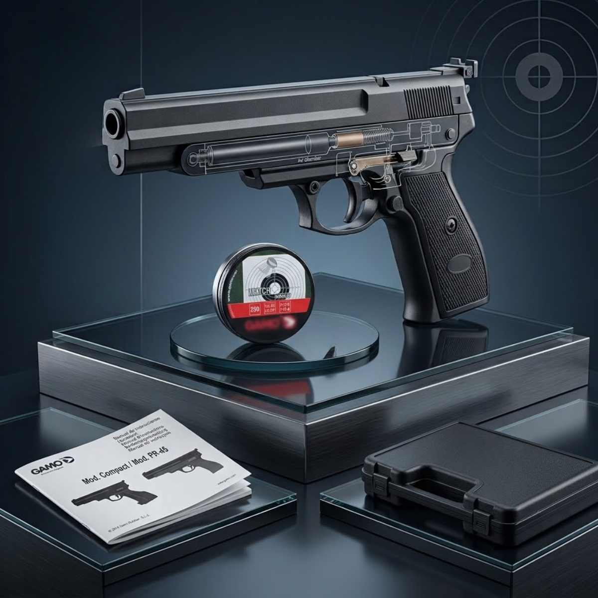 Pistola de Aire PR-45 Gamo 4.5mm Monotiro Piston Diabolo