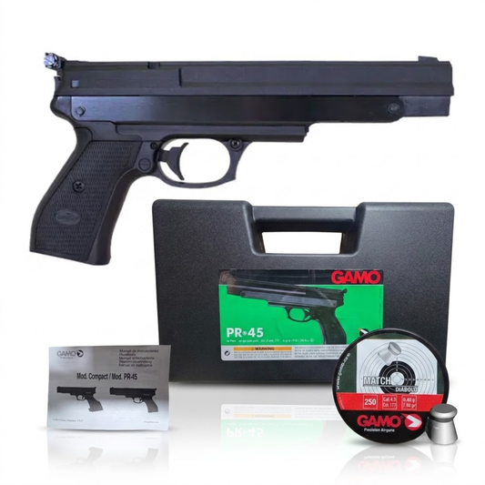 Pistola de Aire PR-45 Gamo 4.5mm Monotiro Piston Diabolo