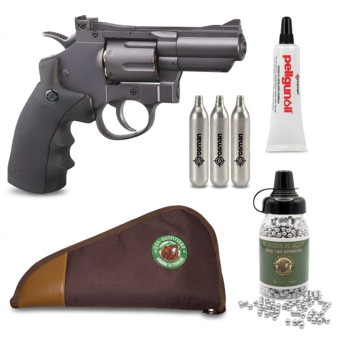 Pistola Balines Crosman SNR357 con Funda Cafe y CO2