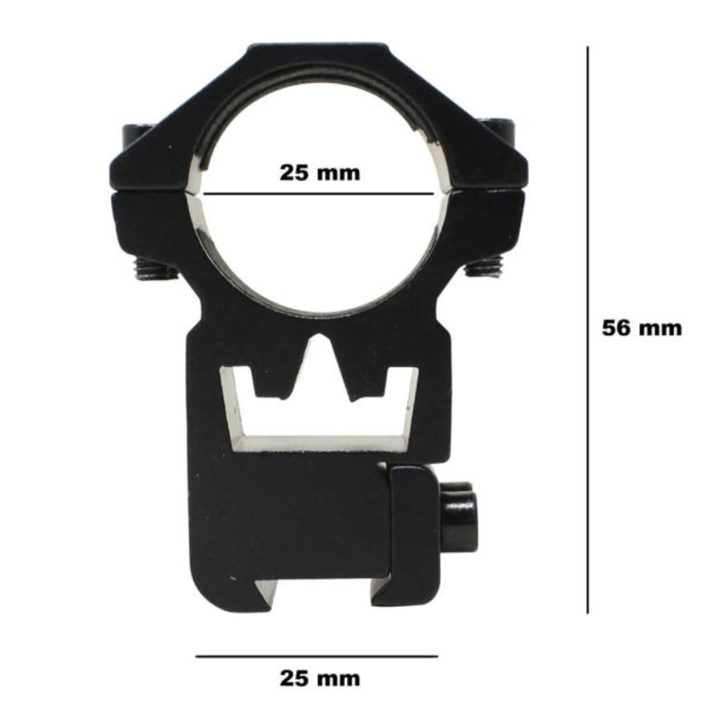 Montura Metalica Para Riel De 11 mm De 2 pulgadas De Alto