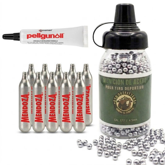 Aceite Pellgunoil Pistolas Co2 Mendoza + Balines De Acero