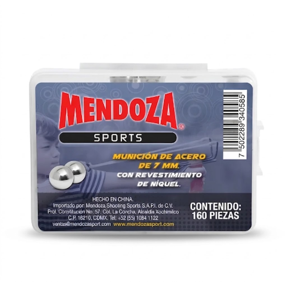 Munición Acero 7mm Mendoza MRE004 Resortera 2pack 400pz