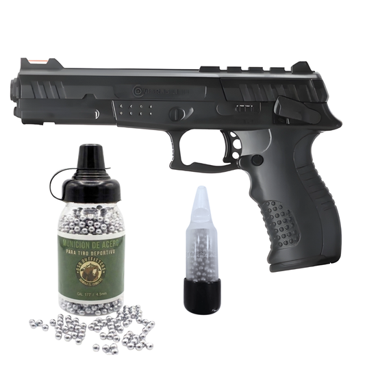 Kit Balines 1500 Pzs + Pistola Resorte De Balines 1018 4.5mm
