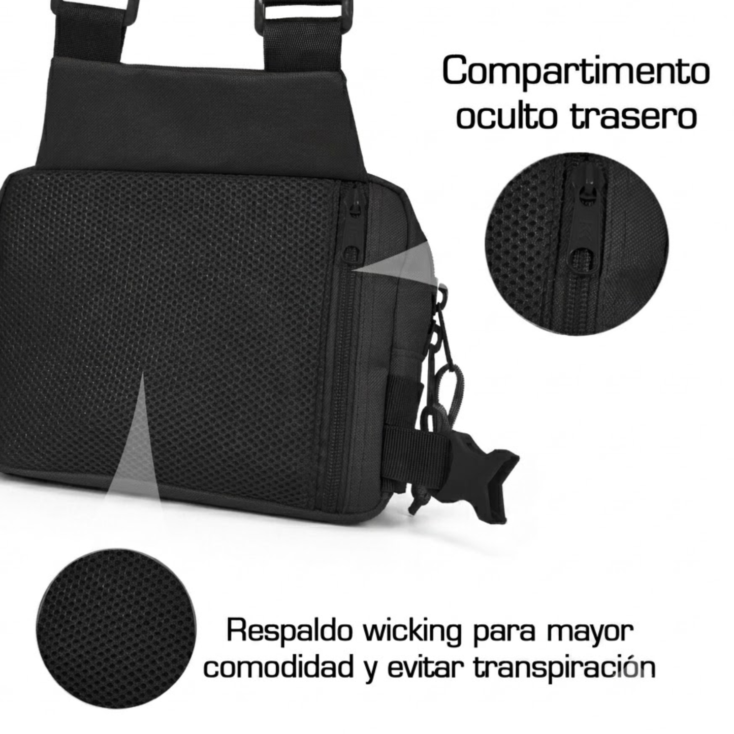 Pechera Kampak SK21 Mochila Tactica Militar Slim Negro