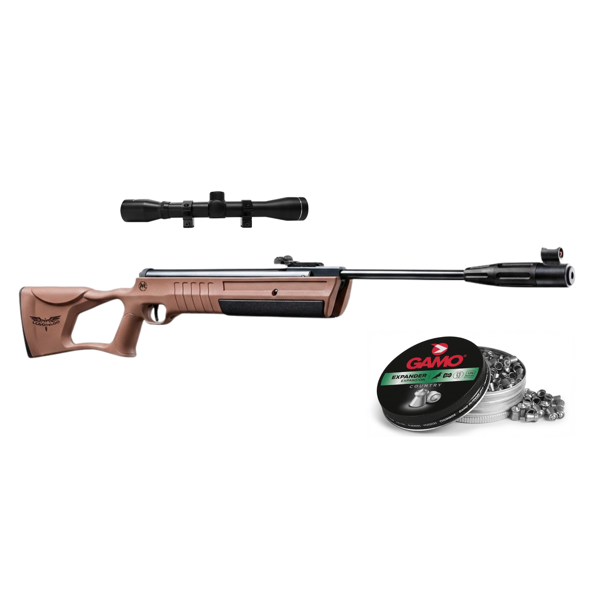 Rifle de aire Mendoza Legionario 5.5mm Resorte en combo