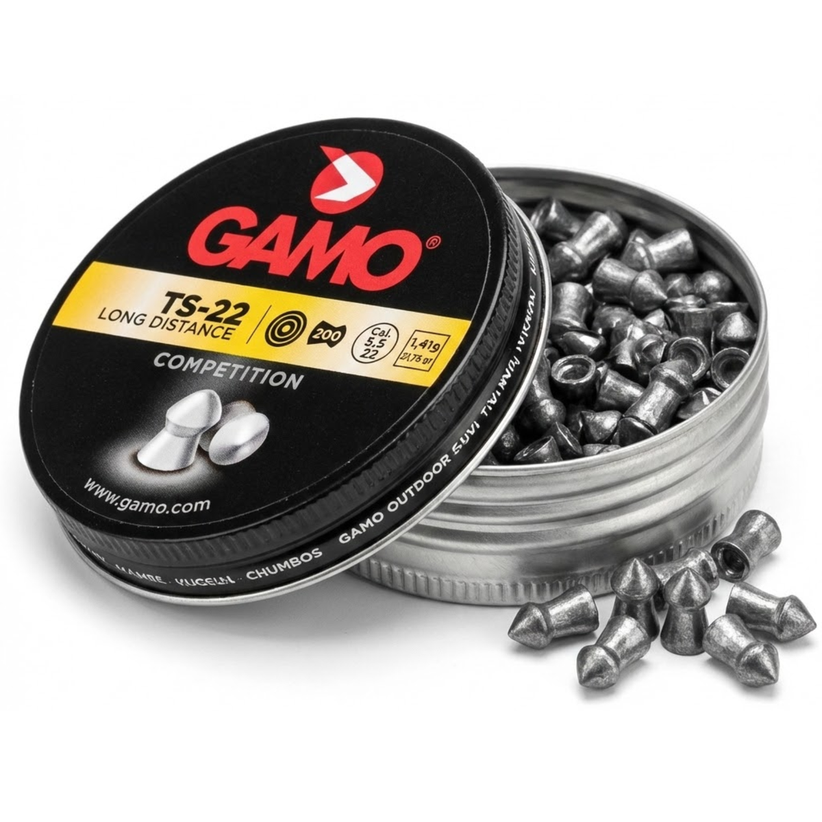Diábolos Gamo Ts-22 Metal 5.5 Mm 200 Pzas 2 pack