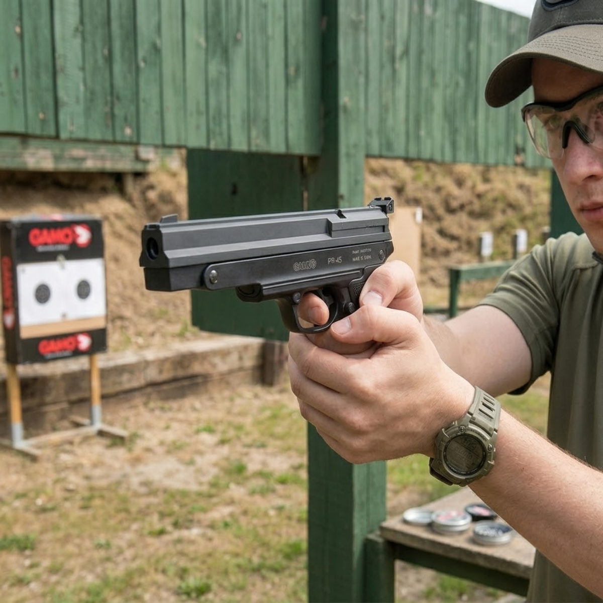 Pistola de Aire PR-45 Gamo 4.5mm Monotiro Piston Diabolo