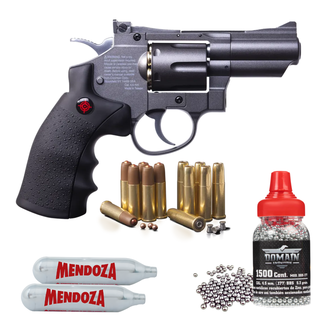 Kit 1500 Balines + 5 Co2 + Pistola De Co2 4.5 Crosman