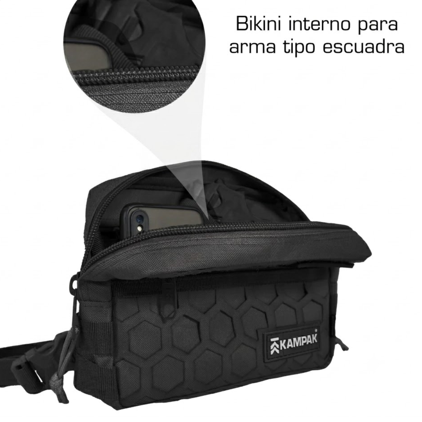Pechera Kampak SK21 Mochila Tactica Militar Slim Negro