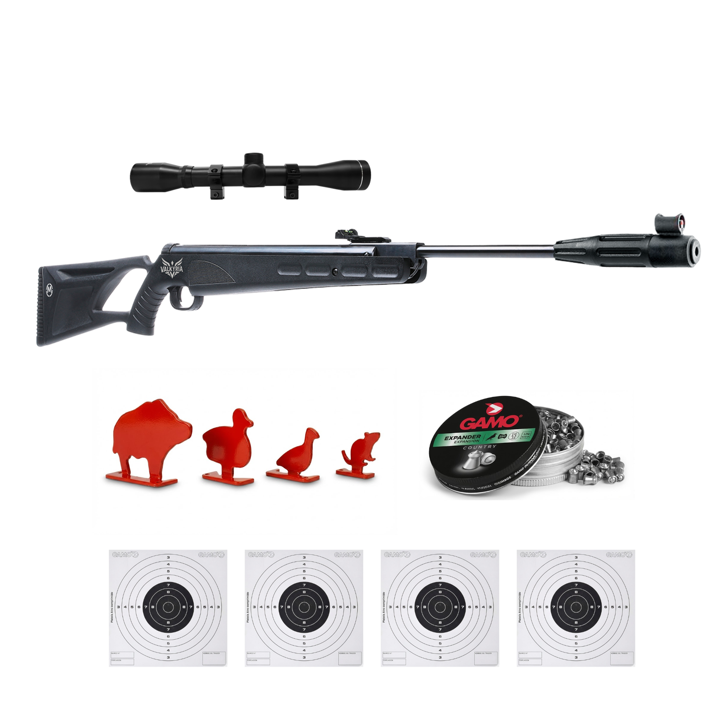 Rifle de aire Mendoza Valkyria 5.5 mm Nitropiston Kit tiro