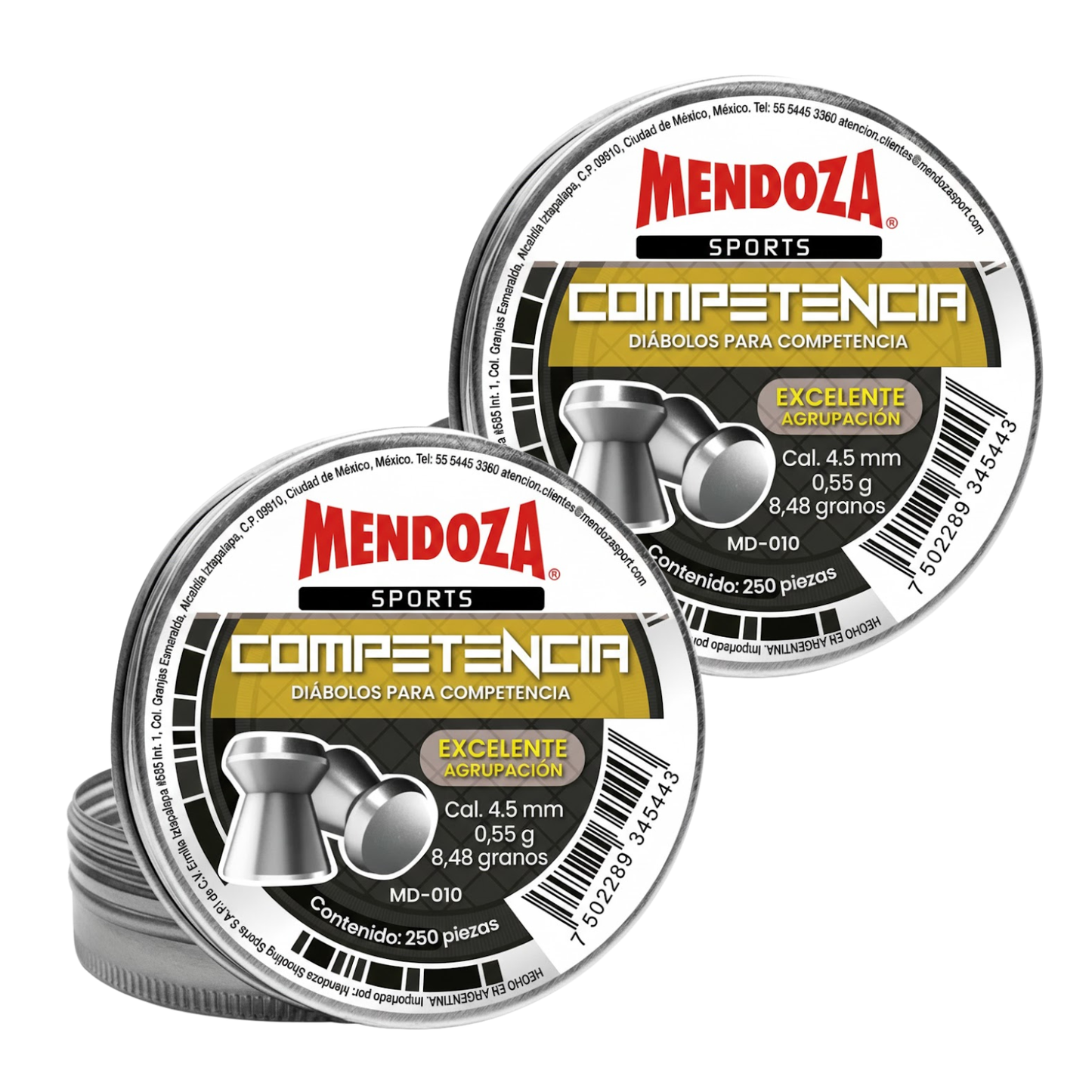 Diábolos Mendoza MD-010 Punta Plana para Competencia 2 Pack